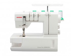MÁY VIỀN LAI GIA ĐÌNH 3 KIM 4 CHỈ, TRẦN ĐÈ GIA ĐÌNH JANOME 2000CPX (MÁY KANSAI LAI GAI ĐÌNH )