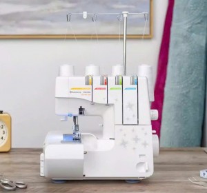 MÁY VẮT SỔ GIA  ĐÌNH 2 KIM 4 ỐNG CHỈ JUKI BL4-828DF NHẬT BẢN (VẮT CHẬP)